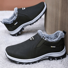 跨境冬季大码男棉鞋TEMU代贴加绒加厚登山软底雪地靴保暖舒适棉靴