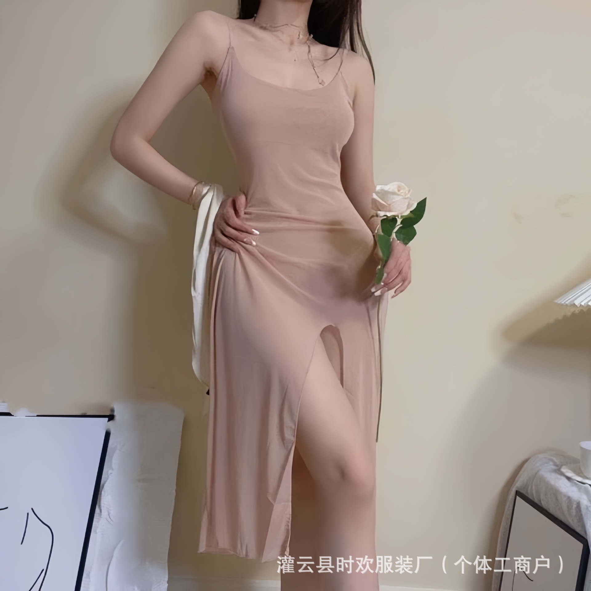 섹시한 속옷, 섹시한 서스펜더 롱 스커트, 엉덩이 커버 스커트, 플러스 사이즈 투명 유혹 잠옷, 잠옷, 여성용 메쉬 시스루 슈트