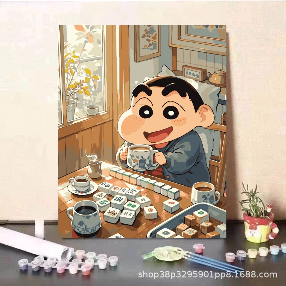 Guardia dulce serie de animación de pintura al óleo digital DIY moderna minimalista para niños fábricas de pintura al óleo de relleno al por mayor