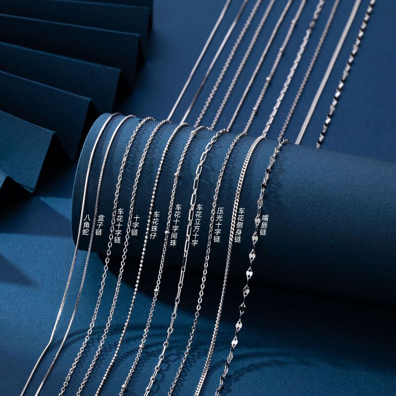 S925 Sterling Silver Clavicle Chain, Thin Plain Chain Without Pendant, Minimalist Niche Jewelry, Sweater Chain, Long Style for Autumn and Winter