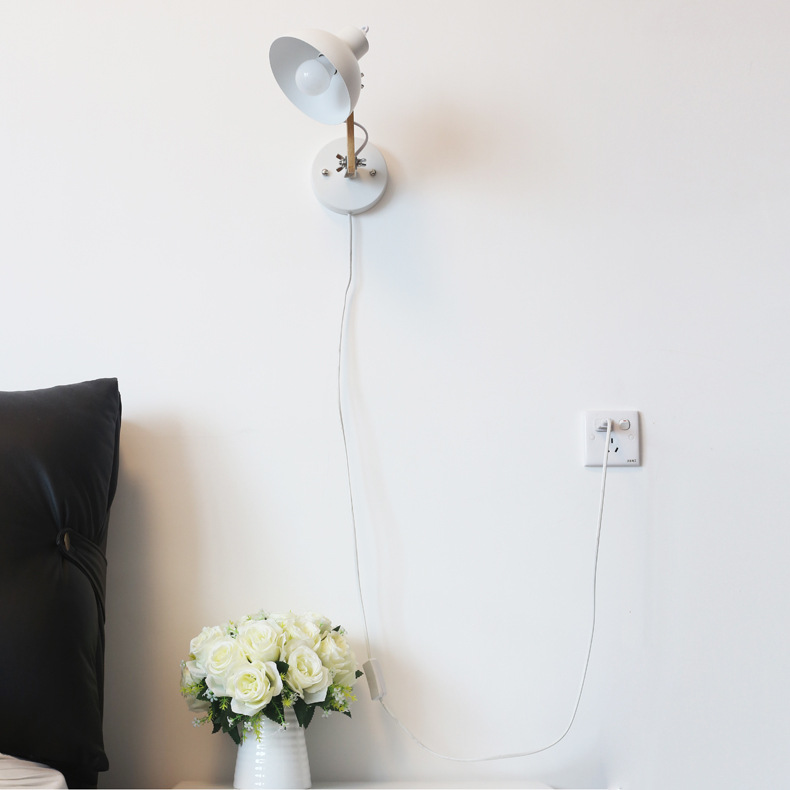 Aplique de pared nórdico semicircular, lámpara minimalista para pasillo, dormitorio o comedor