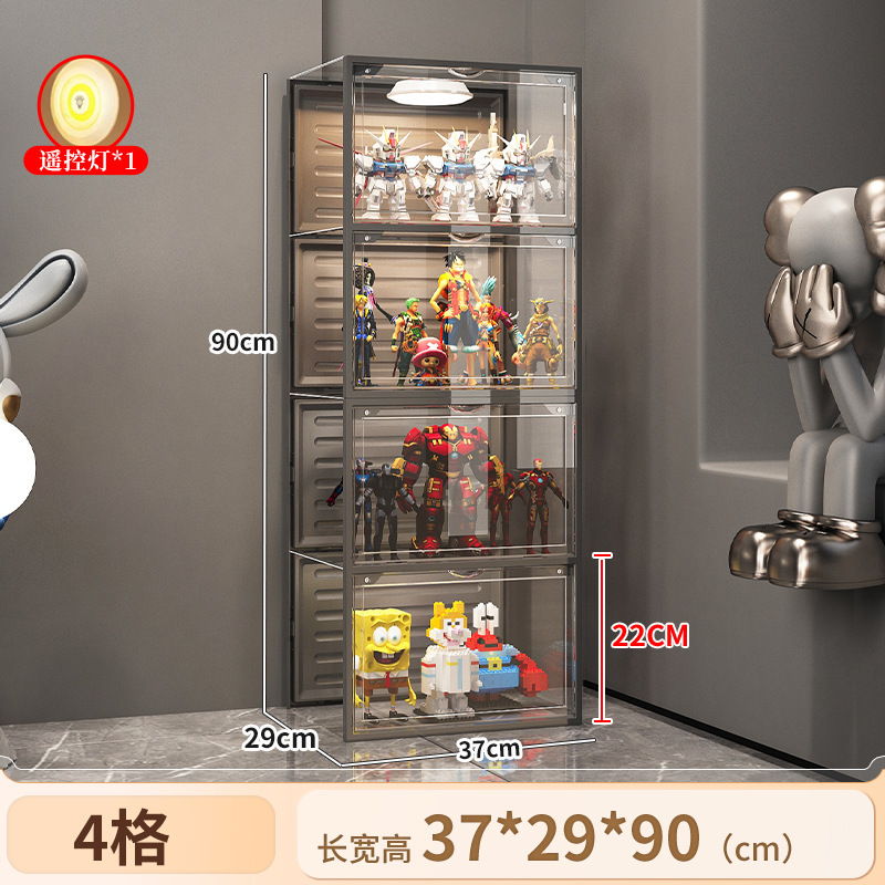 手办展示柜适用儿童玩具积木收纳置物架盲盒家用拼装陈列柜子|undefined