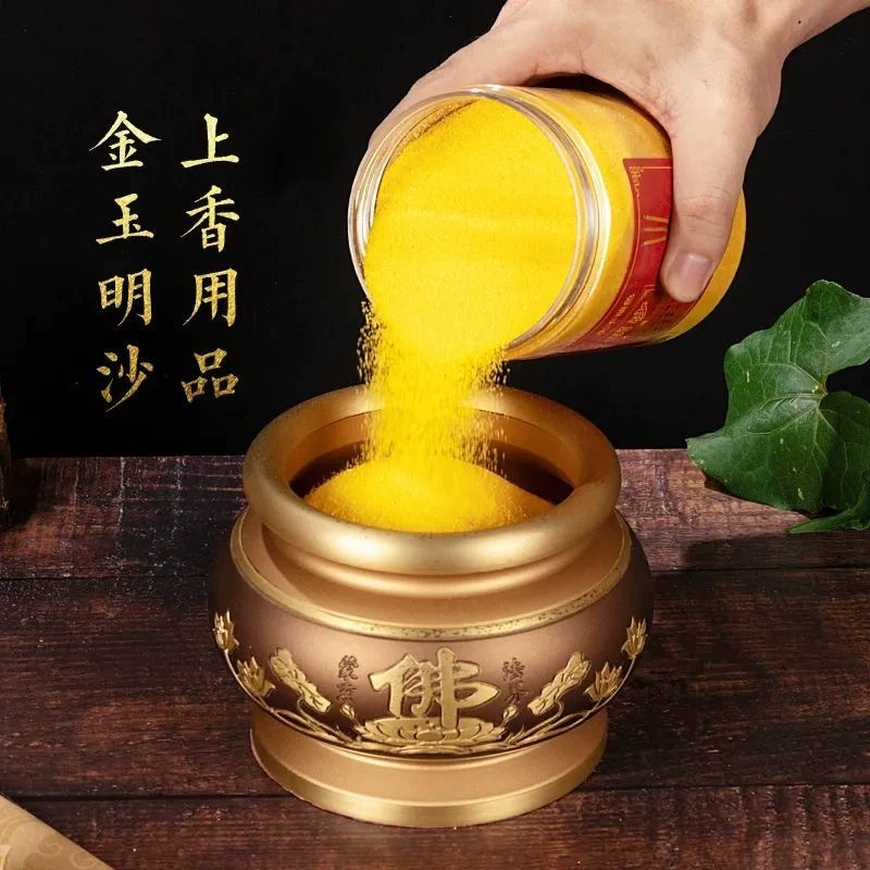 Каштановый (Xiangsha) предмет: настольный станок для благовоний Jinyu Mingsha, серый Шангсян Сенг Канг, Будда, ароматный аромат, золотой песок