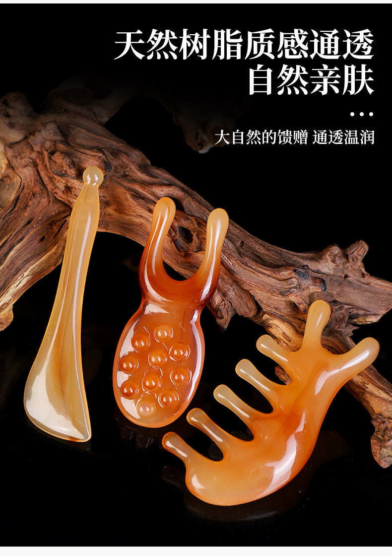 Gua Sha Facial Tool Set Resin Guasha Board and Tendon Comb for Face Massage and Body Care quality and texture