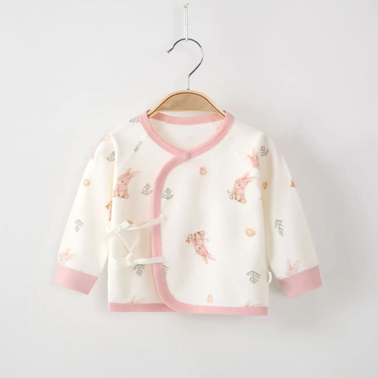 Bebé de una sola capa superior de algodón puro Bebé Ropa de otoño ropa de una sola pieza ropa de primavera y otoño ropa de fondo ropa de recién nacido Ropa monje