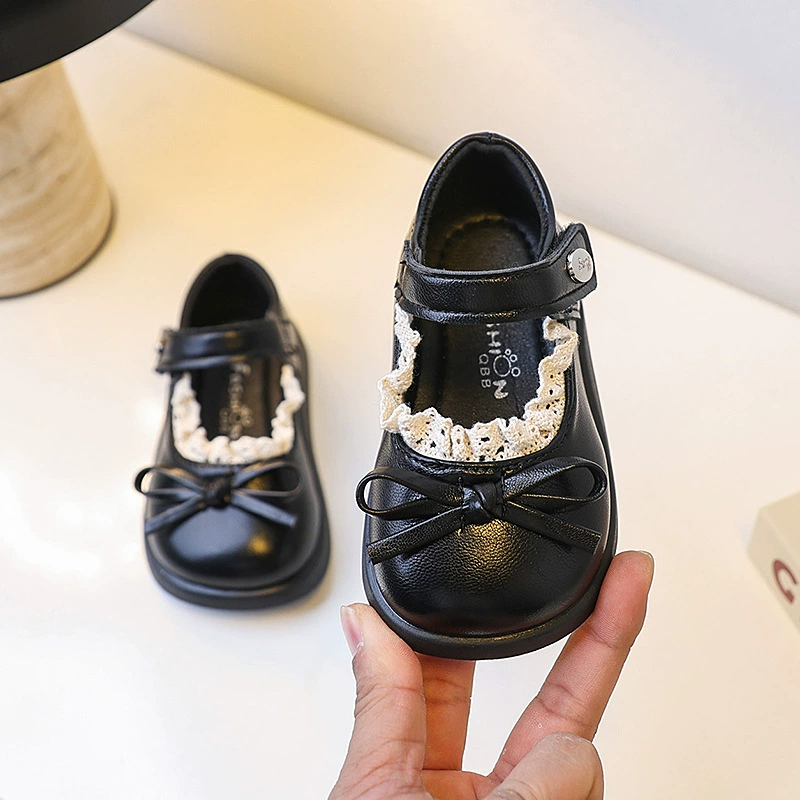 1-5 лет кожаная обувь для девочек детская обувь весна и осень 2025 новая обувь принцессы девушки