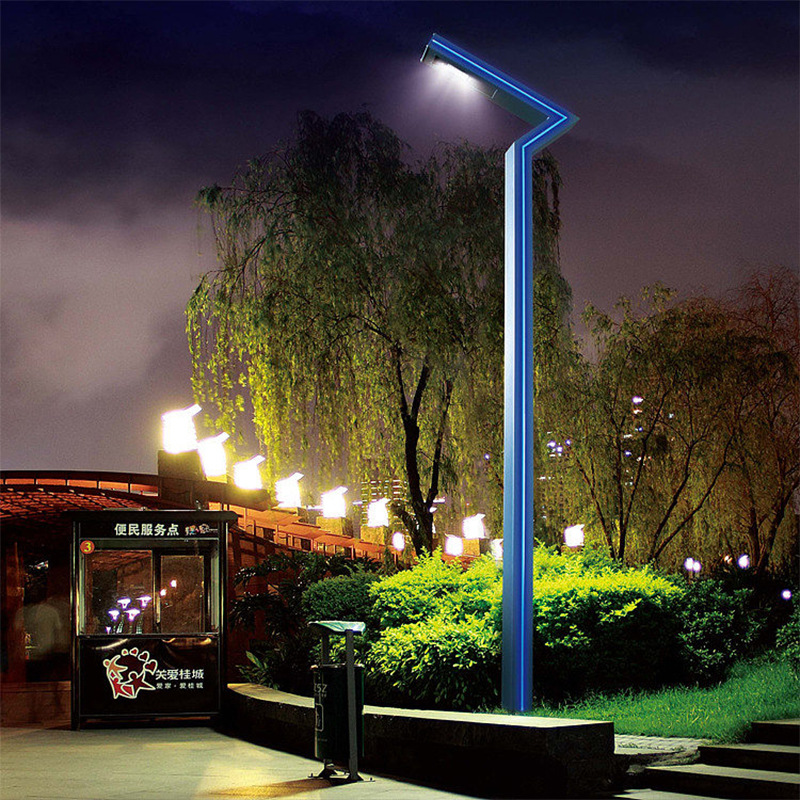 lámpara de paisaje de aluminio lámpara solar lámpara de patio al aire libre comunidad plaza al aire libre iluminación de carretera LED control remoto