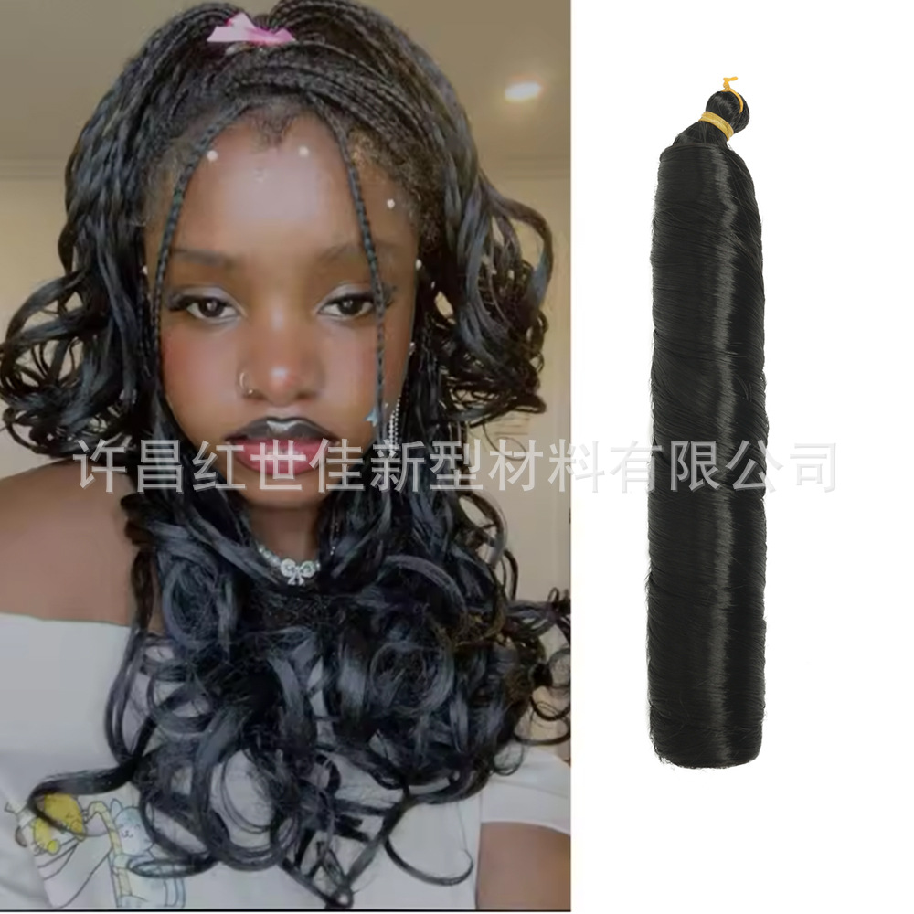 18 pulgadas francés onda floja crochet trenzas cabello africano peluca trenzas al por mayor