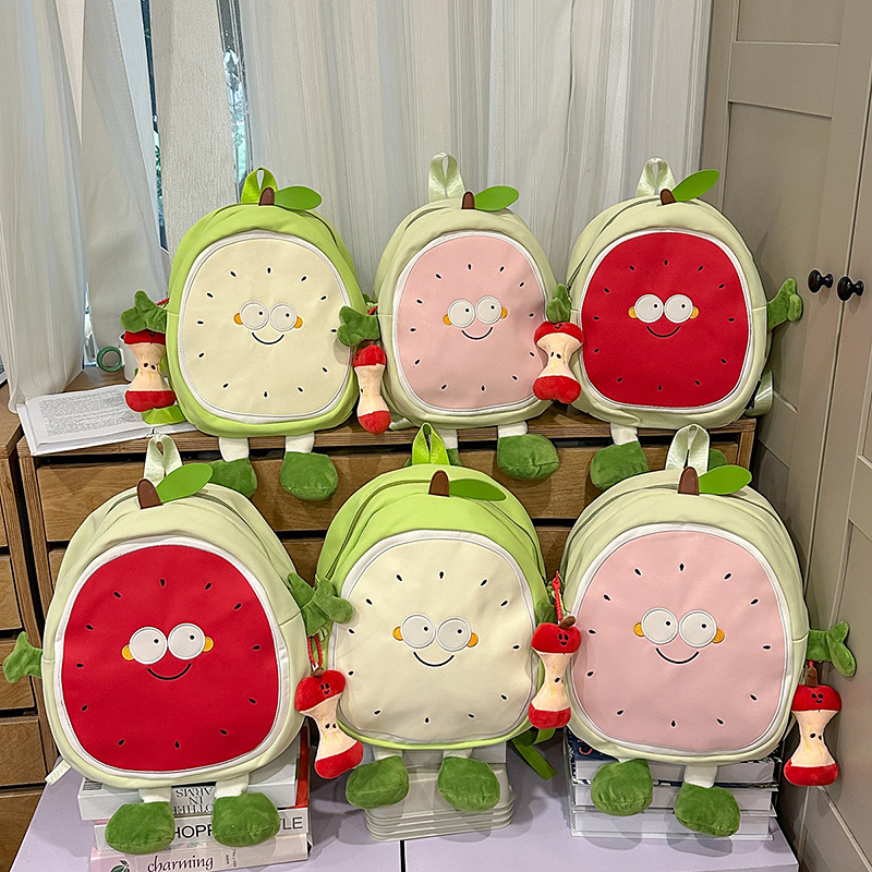Dulce pequeña mochila de dama fresca dibujos animados lindos frutas bales mochila de estudiantes universitarios suave mochila de chicas