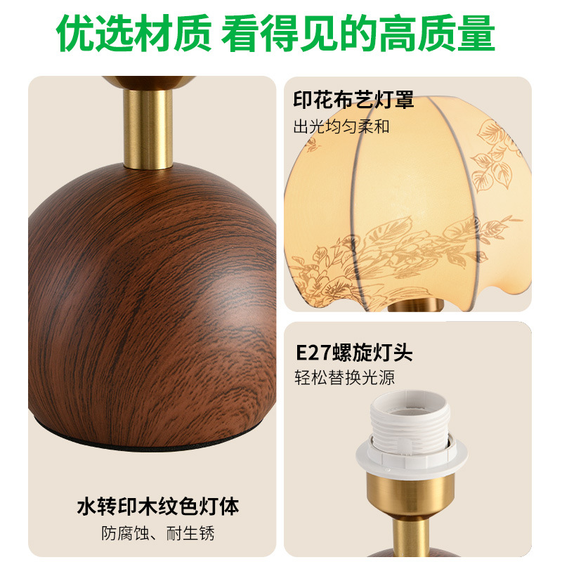 Grand View Garden Night Light Red Explosion estilo medieval estudio decoración luminaria ambiente residencial luz de noche luz de cama 521L image 5