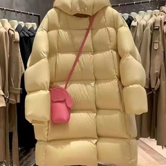 白鹅绒面包服~南油女装2025冬季新品加厚外套中长款连帽羽绒服女