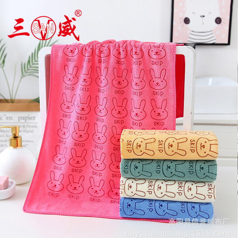 300 Printed Fiber Rabbit Towels for Hair Salons and Beauty Salons, Quick-Drying Hair Towels That Absorb Water and Are Not Prone to Shedding, Adult Face Towels