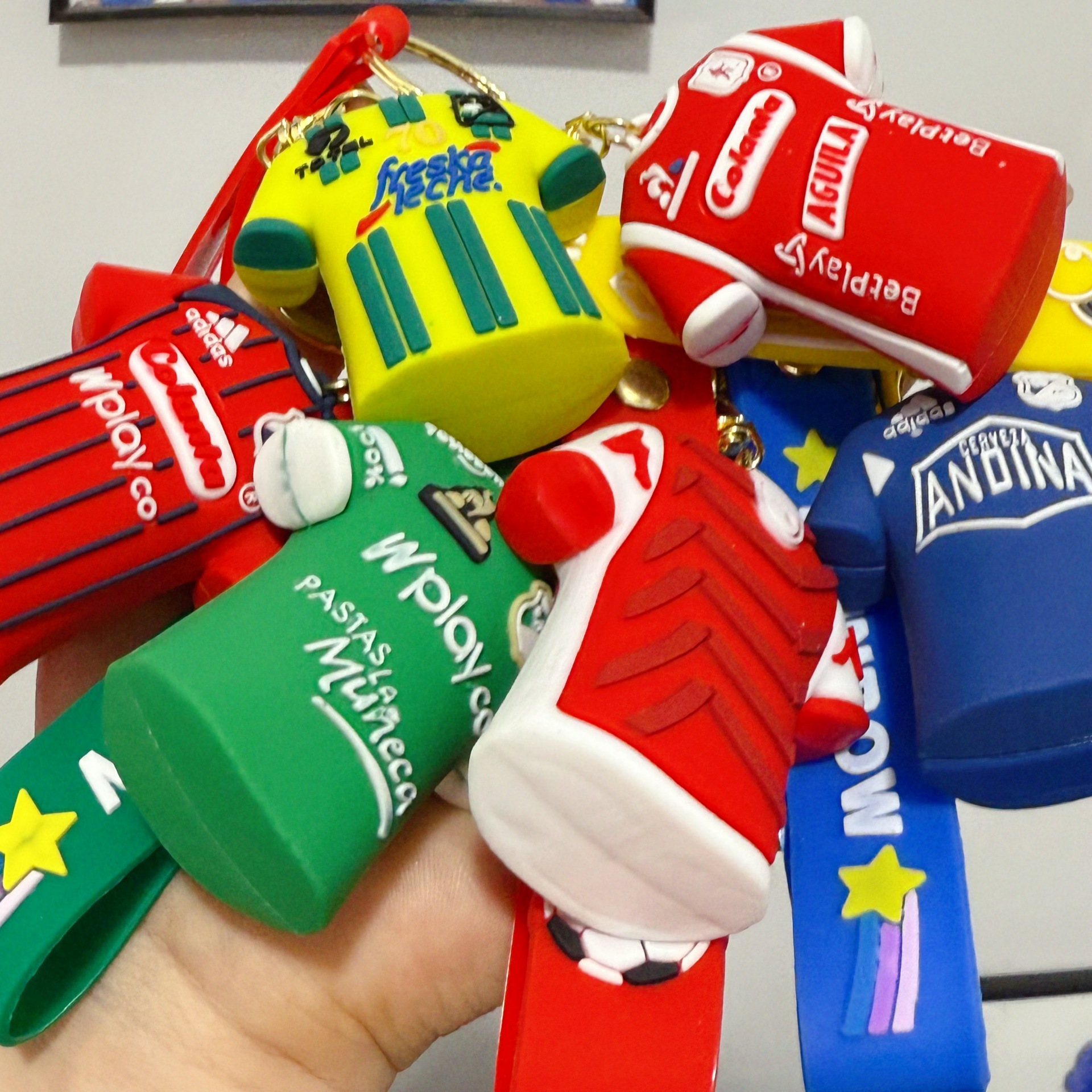 Creative keychain from soft rubber PVC