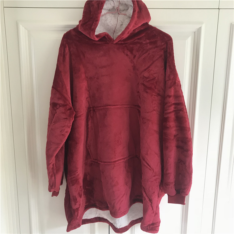 Transfronterizo camisón perezoso ropa pullover fleece con capucha manta de TV al aire libre a prueba de frío ropa perezoso Pijamas