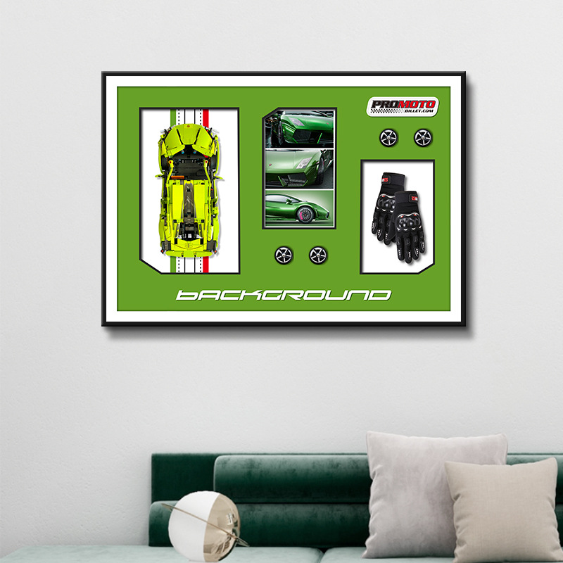 Pintura de decoración de automóviles Comercio electrónico transfronterizo 4S tienda de automóviles coche deportivo fondo pintura colgante coche de lujo belleza creativa pintura colgante tridimensional