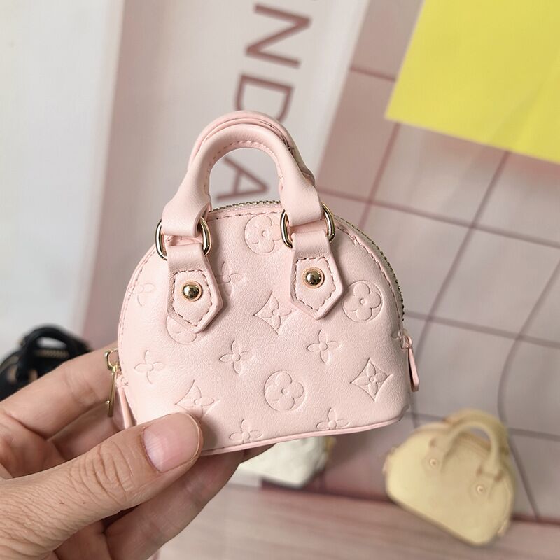 Neue Damen-Mini-Handtasche mit Prägung, Muscheloptik, elegante Geldbörse, Airpods-Tasche, Chanel-Stil, kompakte Tasche