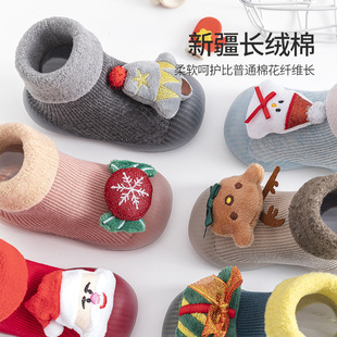 2026 Winter New Baby Snow Cotton Socks Shoes Soft Sole Fleece-Lined Thickeneded Warm Baby Toddler Shoes Doll