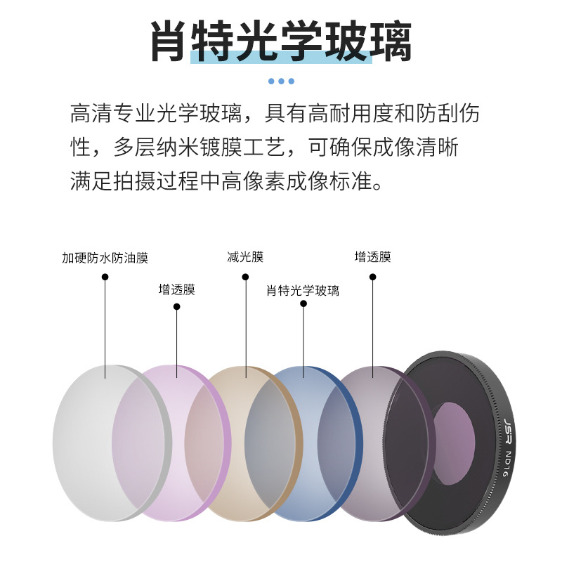 Para DJI Action4/5Pro Instalación de rosca universal Accesorios de cámara deportiva DJI Filtro