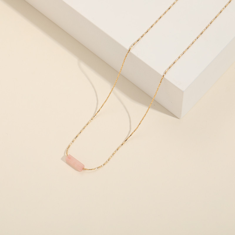 Womenu0027S Elegant Geometric Copper Natural Stone Necklace Plating Copper Necklaces