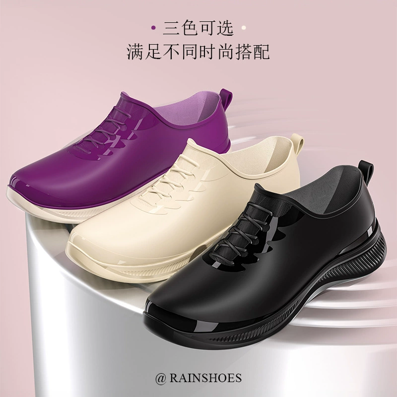 Трансграничная женская дождевая обувь водонепроницаемая обувь нескользящая нижний дождь сапоги новая мода японская ножная резиновая обувь повседневная четыре сезона экспорт