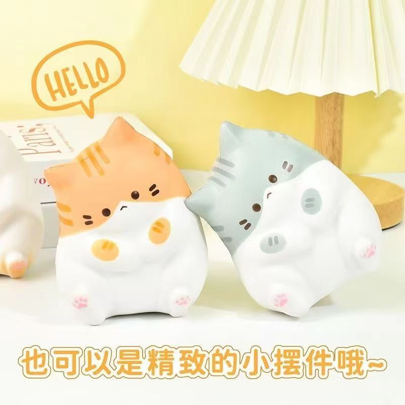 고양이 말랑이 스퀴시 스트레스 해소 책상 장식 소품