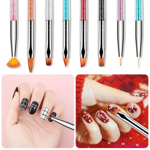 Cross-border nail art pen suit crystal pen double-headed painting pen drill pen nail art pen cover phototherapy pen crystal pen