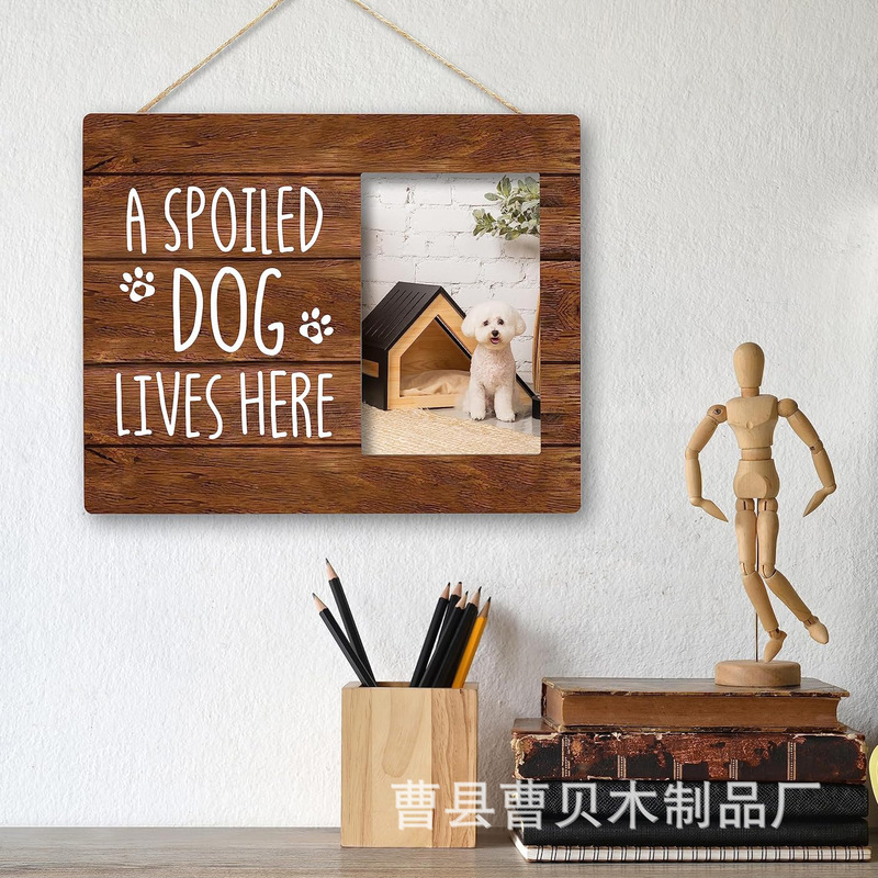 Customized Dog Photo Frame Table Square Stereo Living Room Table Picture Frame Ornaments Pet Souvenirs