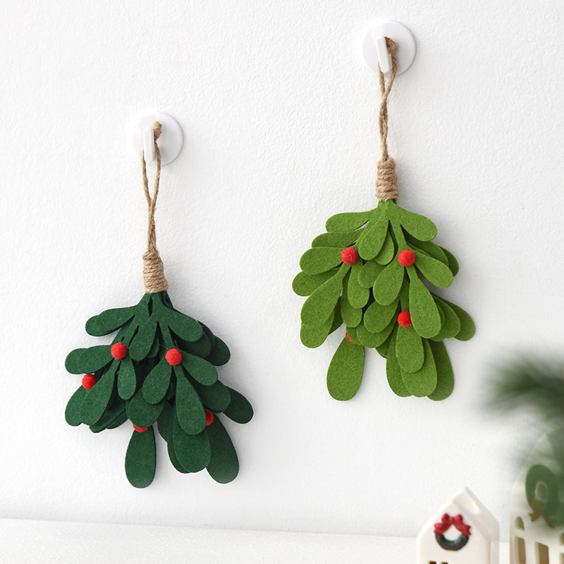 Nuchi Cross-Border Christmas Decorations Non-Woven Fabric Christmas Leaves and Branches Christmas Tree Decoration Pendants Creative Window Displays Nuchi Cross-Border Christmas Decorations Non-Woven Fabric Christmas Leaves and Branches Christmas Tree Decoration Pendants Creative Window Displays
