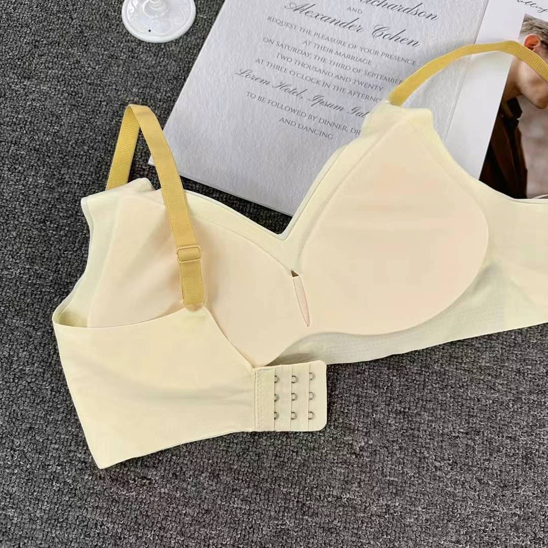 Nuevo estilo de verano brillante sin marcas cómodas ropa interior brillante sexy desnudo sujetador contra el pecho contra la caída del sujetador