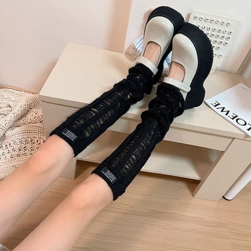 South Korea's Dongdaemun mohair millennium y2k hot girl autumn and winter molan English label trumpet socks set pile socks