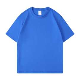工厂童装定制中大童圆领t恤衫纯色儿童休闲上衣幼儿园团体服定做