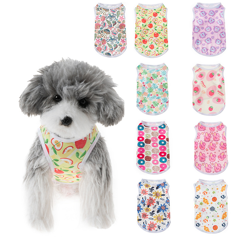 跨境热销可爱舒适时尚宠物印花背心厂家直销