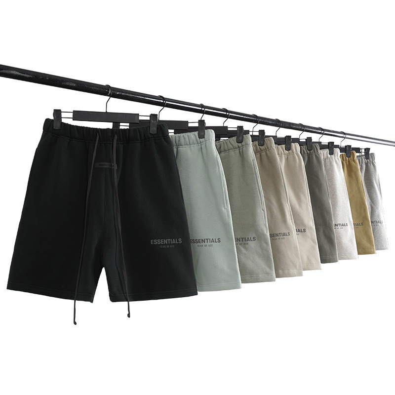 Essentials Hhh Double-Line Shorts American-Style Loose Casual Sports Cotton Reflective Summer Five-Point Shorts Trendy Brand