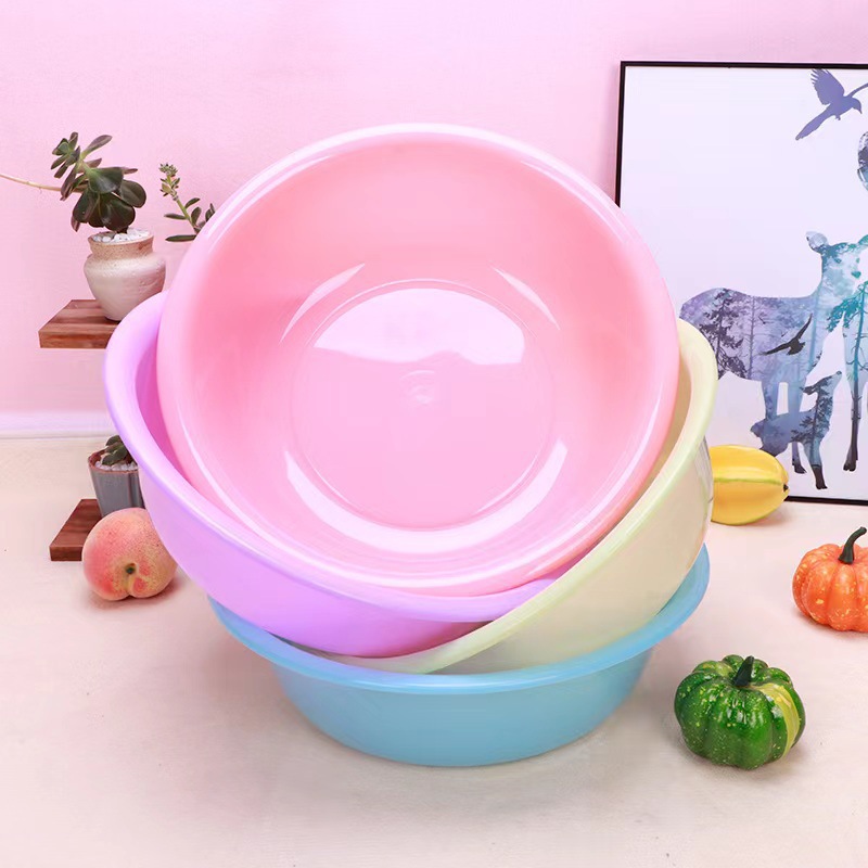En stock al por mayor publicidad de plástico cuenca estudiante lavabo engrosada lavabo del hogar cuenca regalo gota resistente LOGOTIPO impreso image 3