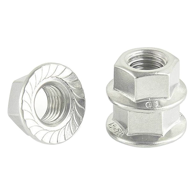 201/304/316 из нержавеющей стали фланцевые гайки с тонкими зубами нескользящие с ковриками