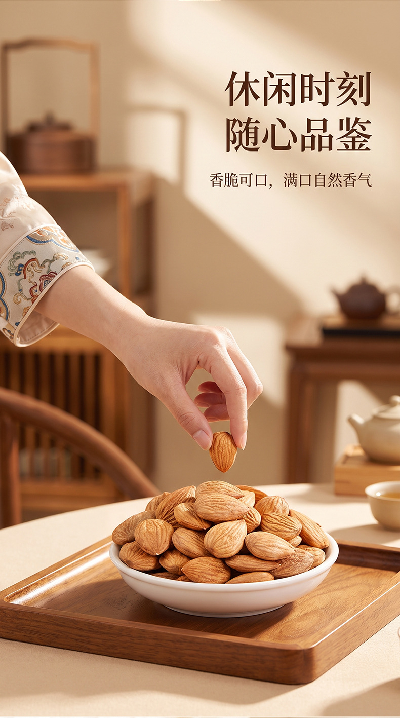 Premium Chinese Almond Kernels Xing Ren Prunus armeniaca Dried Seeds for Herbal Tea and Culinary Use 100g specifications