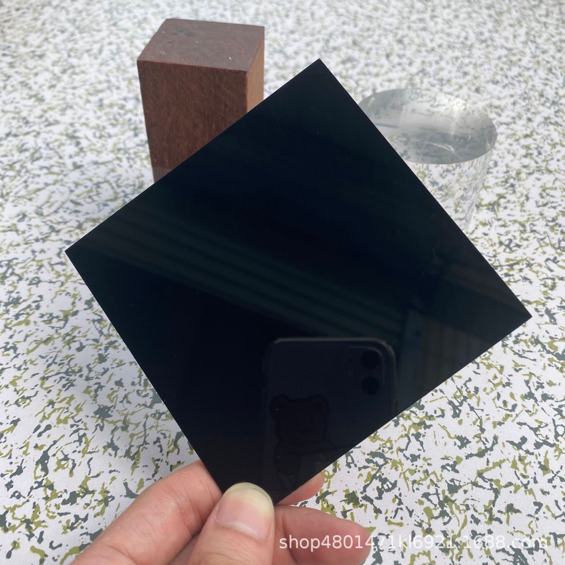 黑色亚克力板黑色塑料光面倒影板磨砂哑光板来图激光雕刻印刷加工