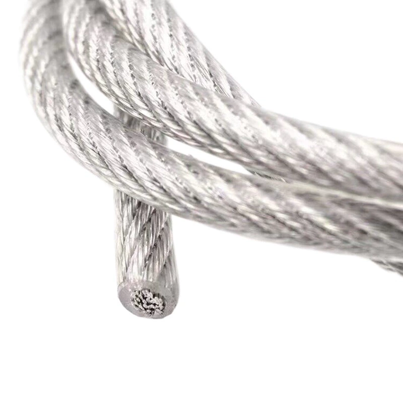 304 нержавеющая сталь ПВХ пластиковым покрытием стальной трос с пластиковым покрытием цвет одежды Виноградная стойка стальной трос 1, 2 мм1.5мм