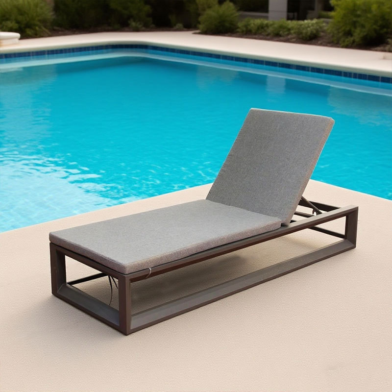 Cama de relajación impermeable y protector solar jardín piscina sillón al aire libre patio residencial al aire libre silla de playa frente al mar sombreado