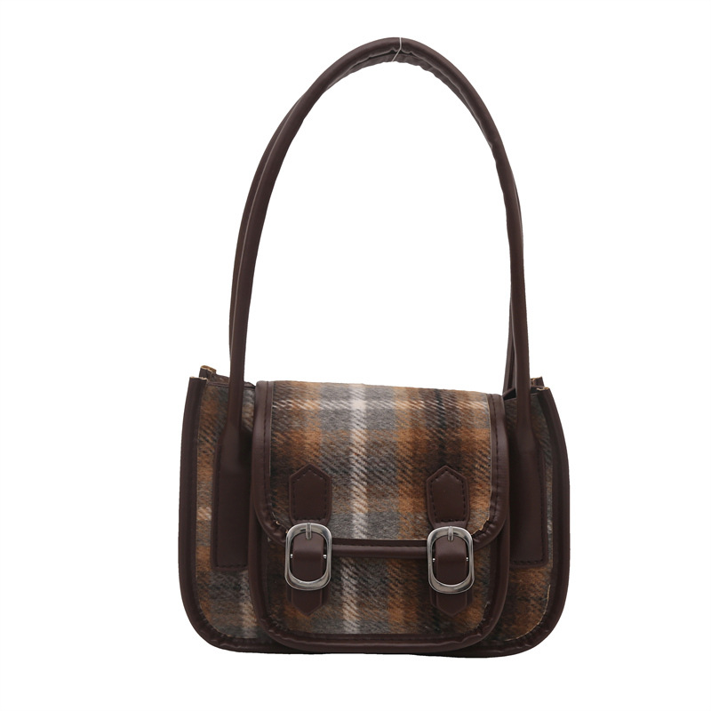 Bolso de lana de nicho súper caliente para mujer 2024 nuevo otoño e invierno bolso de axila de un solo hombro de todo fósforo bolso cuadrado pequeño portátil de moda