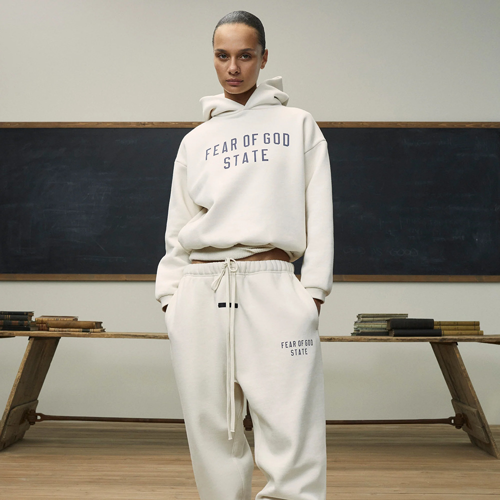 24FW FEAROFGOD FOG de doble línea ESSENTIALS otoño e invierno más suéter con capucha suelto de terciopelo para hombre de moda