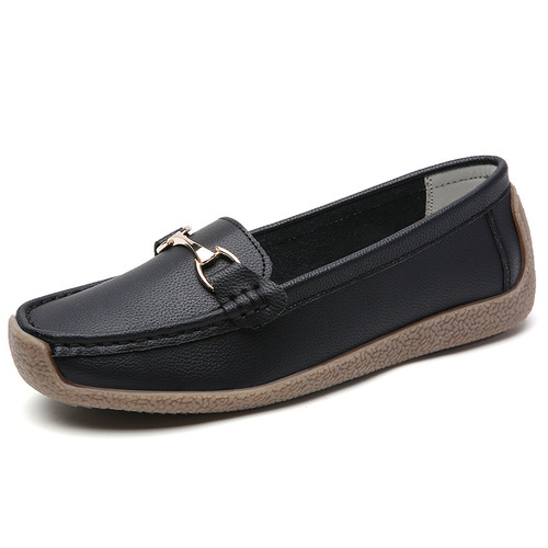 Summer and autumn daily comfort all-match mother shoes, minococcasin-minoccasin-poolock loafer shoes, wedge anti-slip women's shoes, commuting work shoes, women