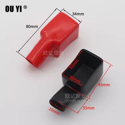 Connector Clip Positive and Negative | Car on the line of fire - rectangular-pipe-50-red-and-50-black