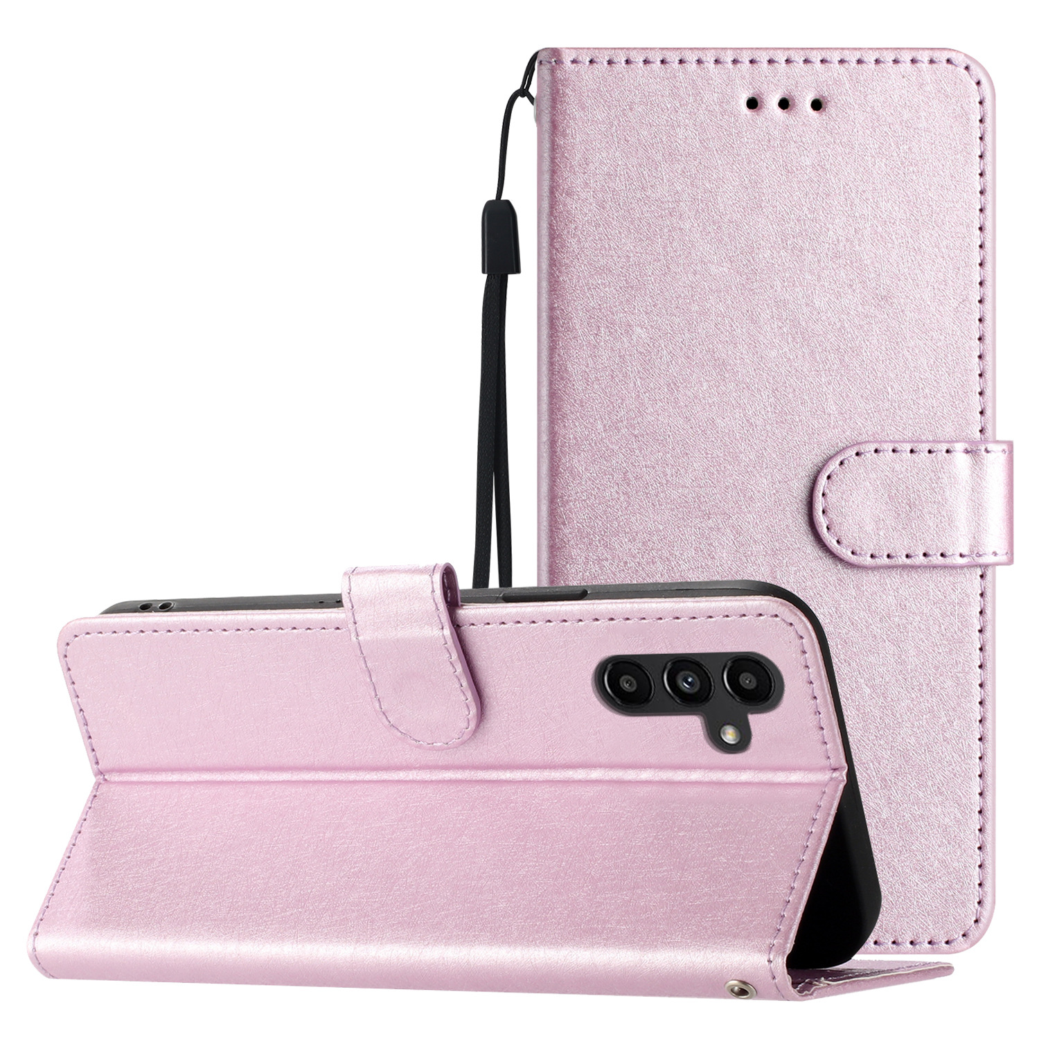 适用三星S25 Plus商务纯色蚕丝纹手机皮套翻盖插卡GalaxyS25edge