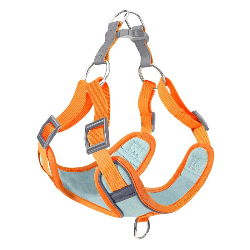 Новый нагрудный ремень для собак Товары для животных Новый светоотражающий жилет для маленьких и средних собак с защитой от взлома Тяговая веревка для собак