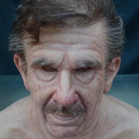 Tapón de anciano transfronterizo Tapón de rostro de anciana Peluca Máscara de anciano Máscara de látex humanoide de Halloween en stock