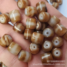 线型天珠桶珠玉石散珠深透玛瑙路路通diy直筒直柱饰品配件玉珠子