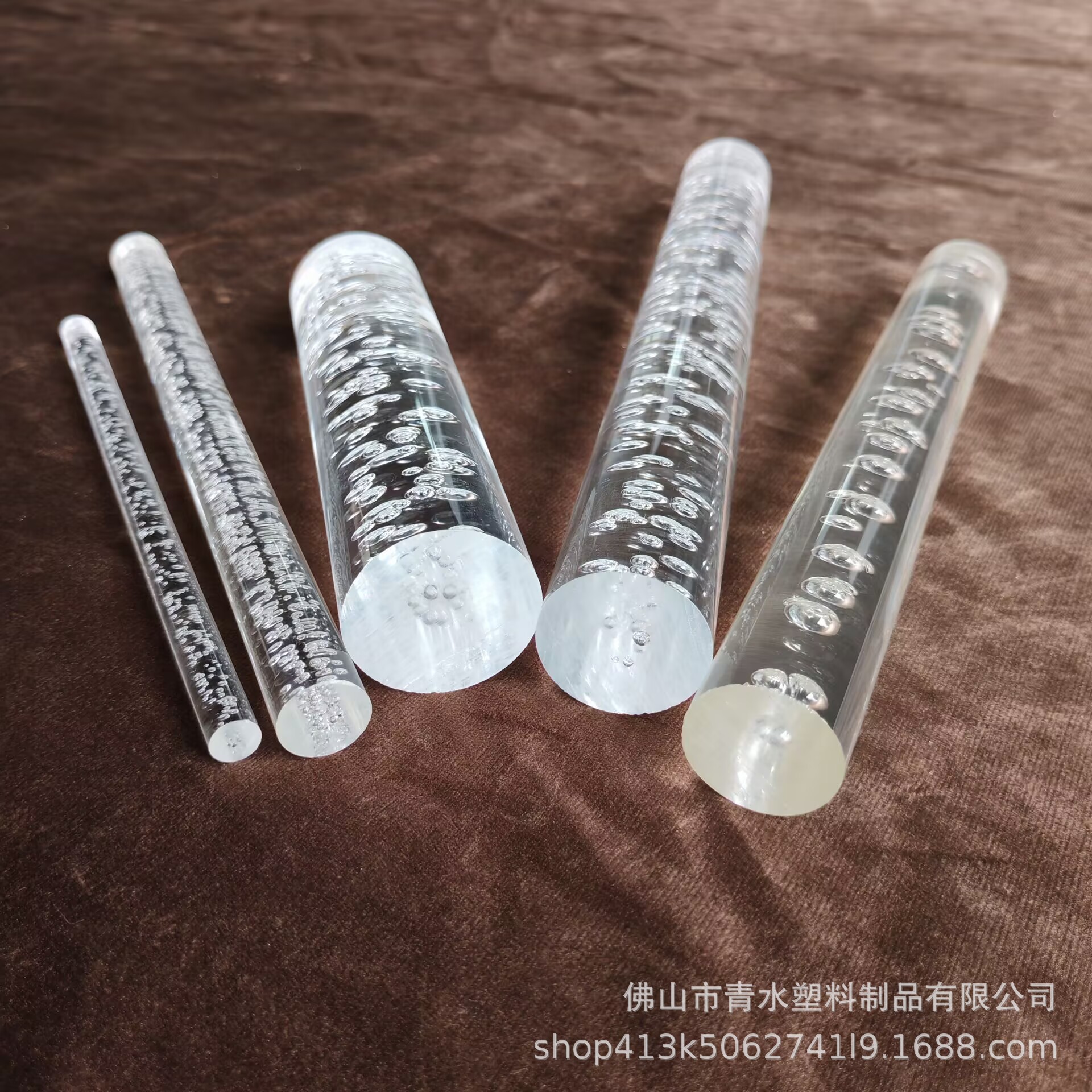 透明亚克力气泡棒实心圆棒有机玻璃棒导光棒水晶柱芦苇灯加工定制