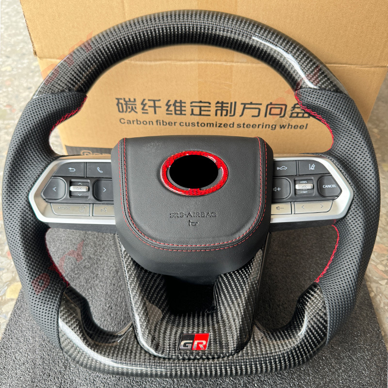 Suitable for Nx/Rx/Lx570/Gx460 Upgrade Lc Modified Gr Carbon Fiber Steering Wheel Real Carbon Steering Wheel Old to New