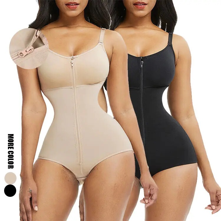 European and American cross-border zipper one-piece belly shaping clothes sling hip lifting hip shaping waist control body shaping clothes